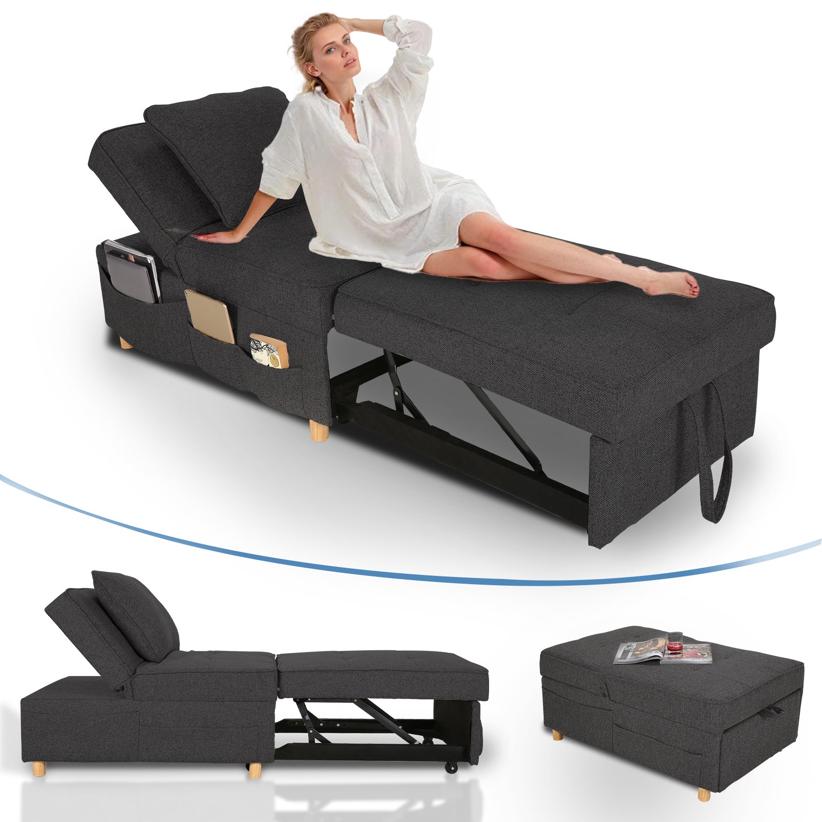 3-in-1 Sofa Bed Chair