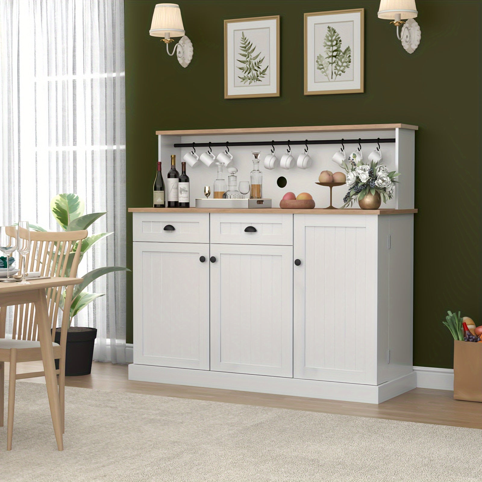 Sideboard Buffet Cabinet with 2 Drawers,