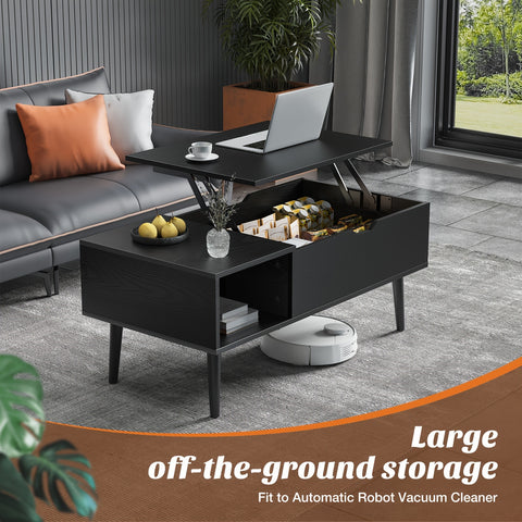 Adjustable Lift Top Coffee Table with Storage