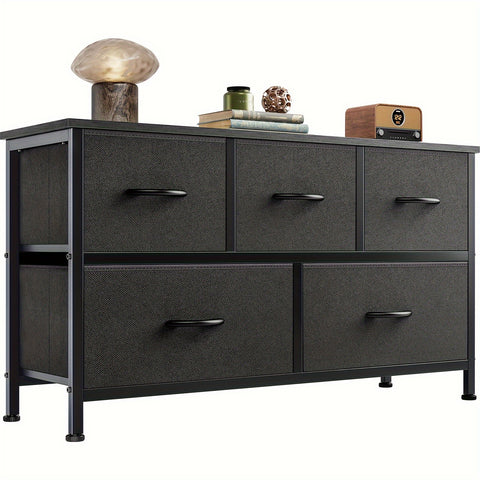 Dresser For Bedroom With 5 Fabric Drawers