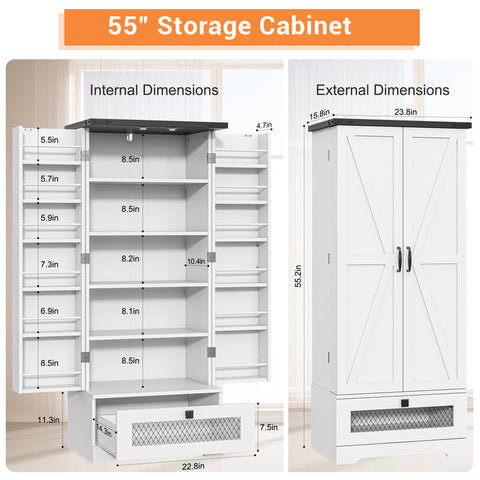 Kitchen Pantry Cabinet With Drawer