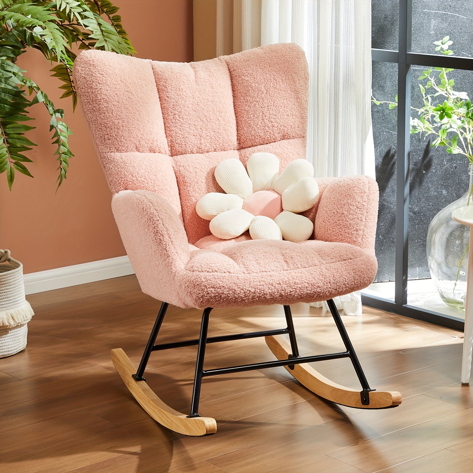 Modern Upholstered Glider Chair