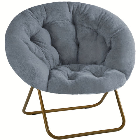 Comfy Faux Fur Saucer Chair