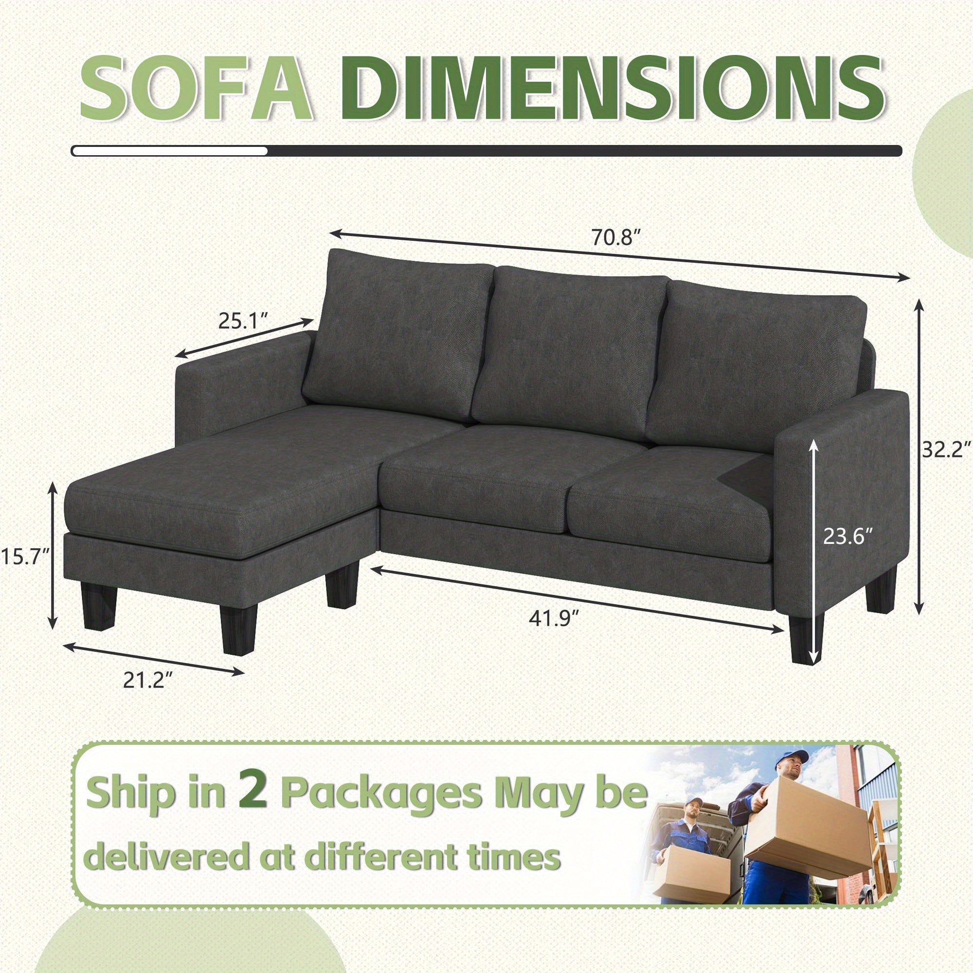 Convertible Sectional Sofa Couch