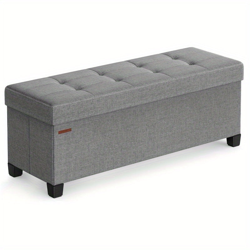 Folding Storage Ottoman Bench for Living Room and Bedroom, 15 x 43. 3 x 15. 7 Inches