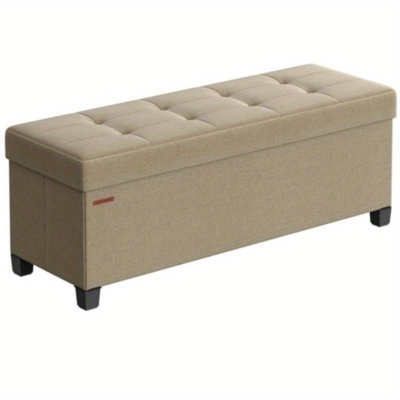 Folding Storage Ottoman Bench for Living Room and Bedroom, 15 x 43. 3 x 15. 7 Inches