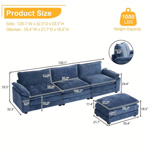 Modular Sofa Modern Convertible Sofa