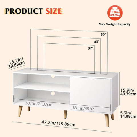 55" Mid-Century Modern TV Stand