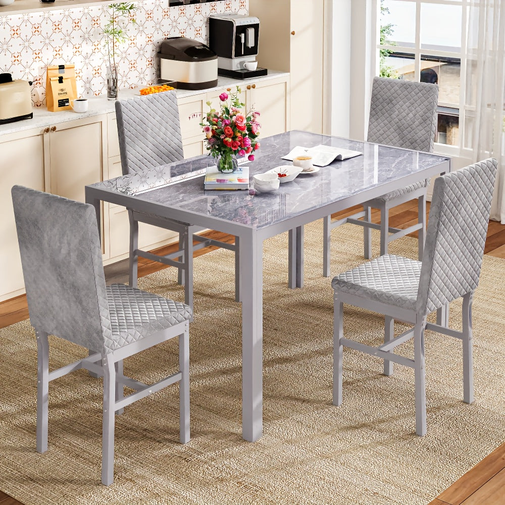 Modern Luxurious Style 5pcss Dining Room Table Set