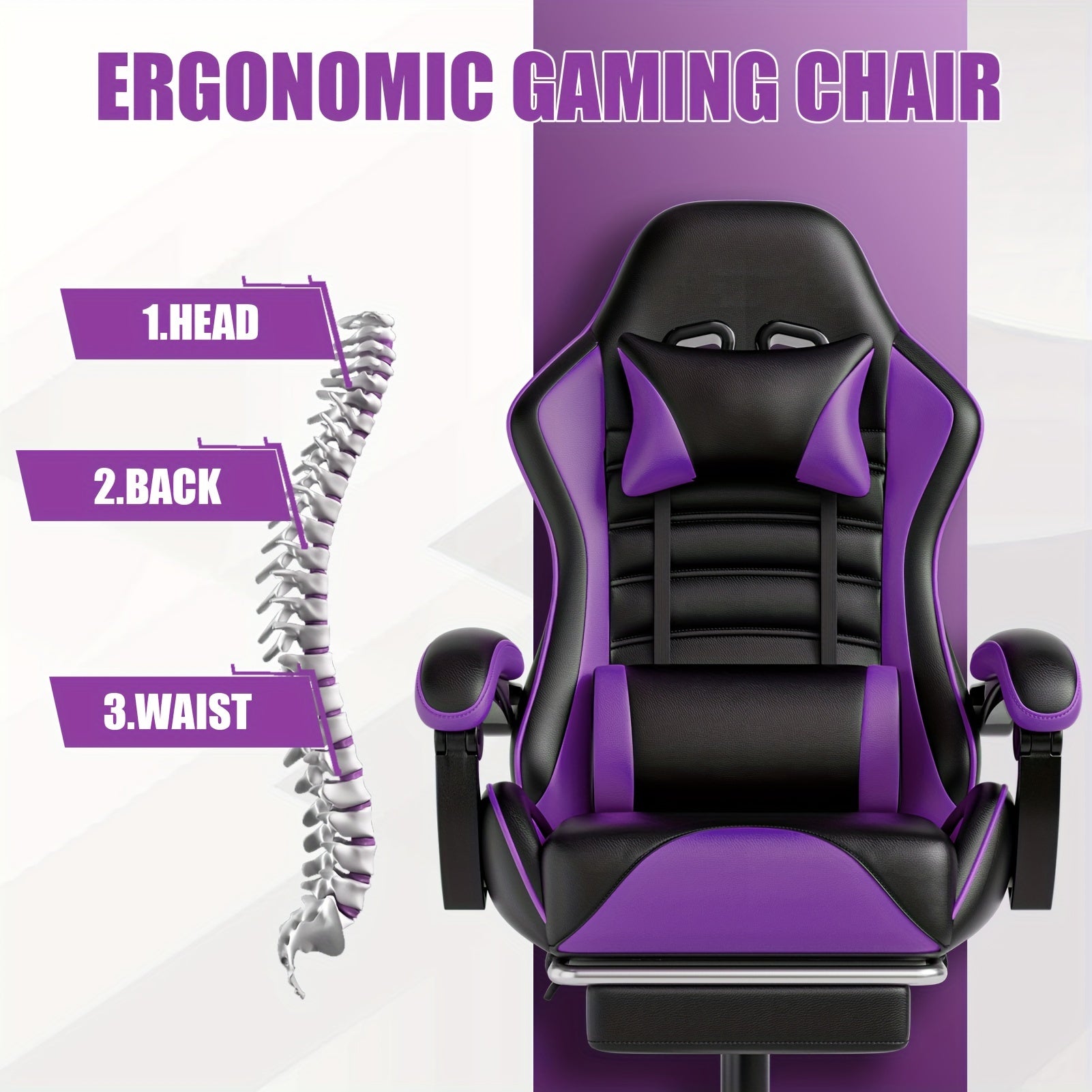 Gaming Chair Office Chair with Massage Lumbar Support