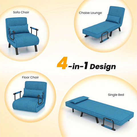 Bed Armchair Lounge Couch W/ Pillow
