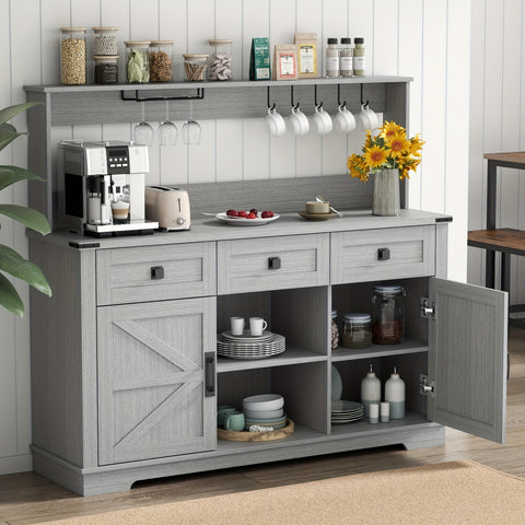 Kitchen Buffet Cabinet with Hutch