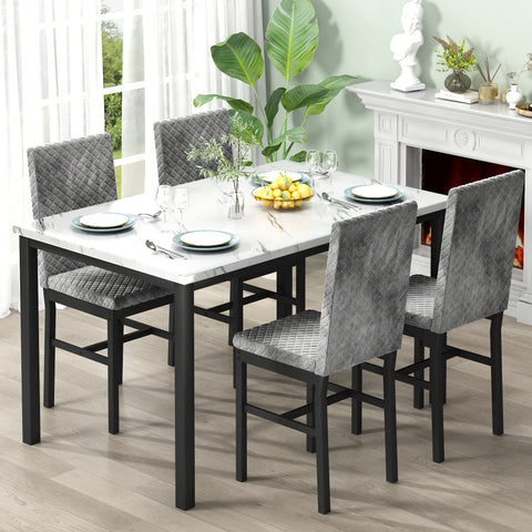 Modern Style 5-Piece Dining Room Table Set