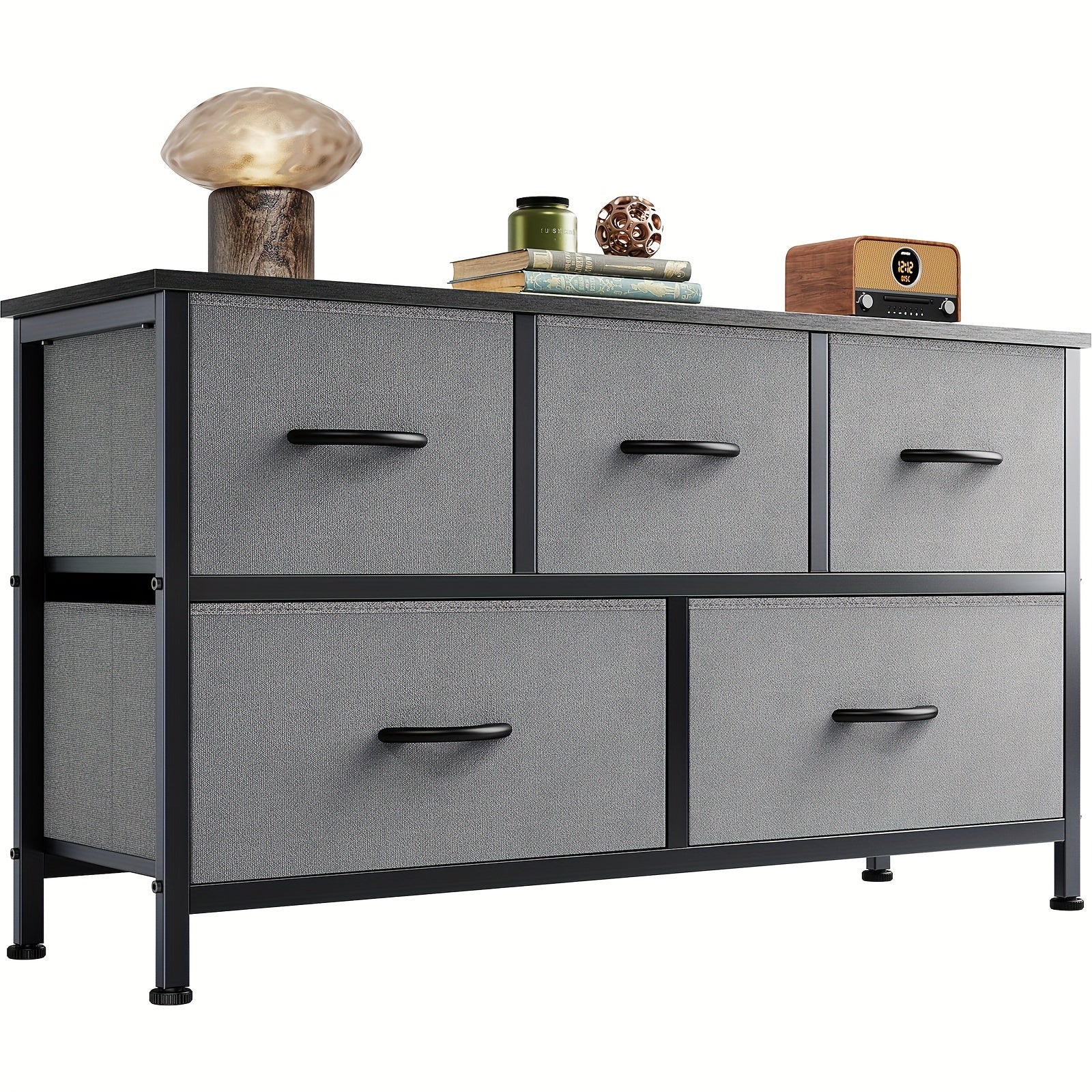 Dresser For Bedroom With 5 Fabric Drawers