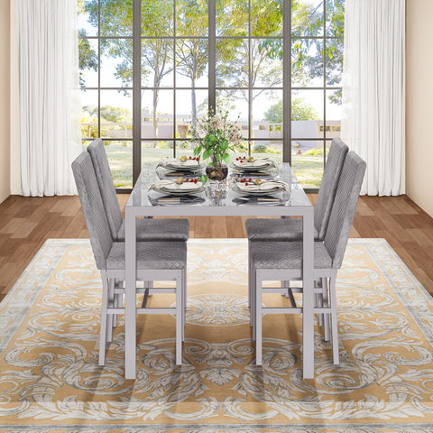 Modern Luxurious Style 5pcss Dining Room Table Set