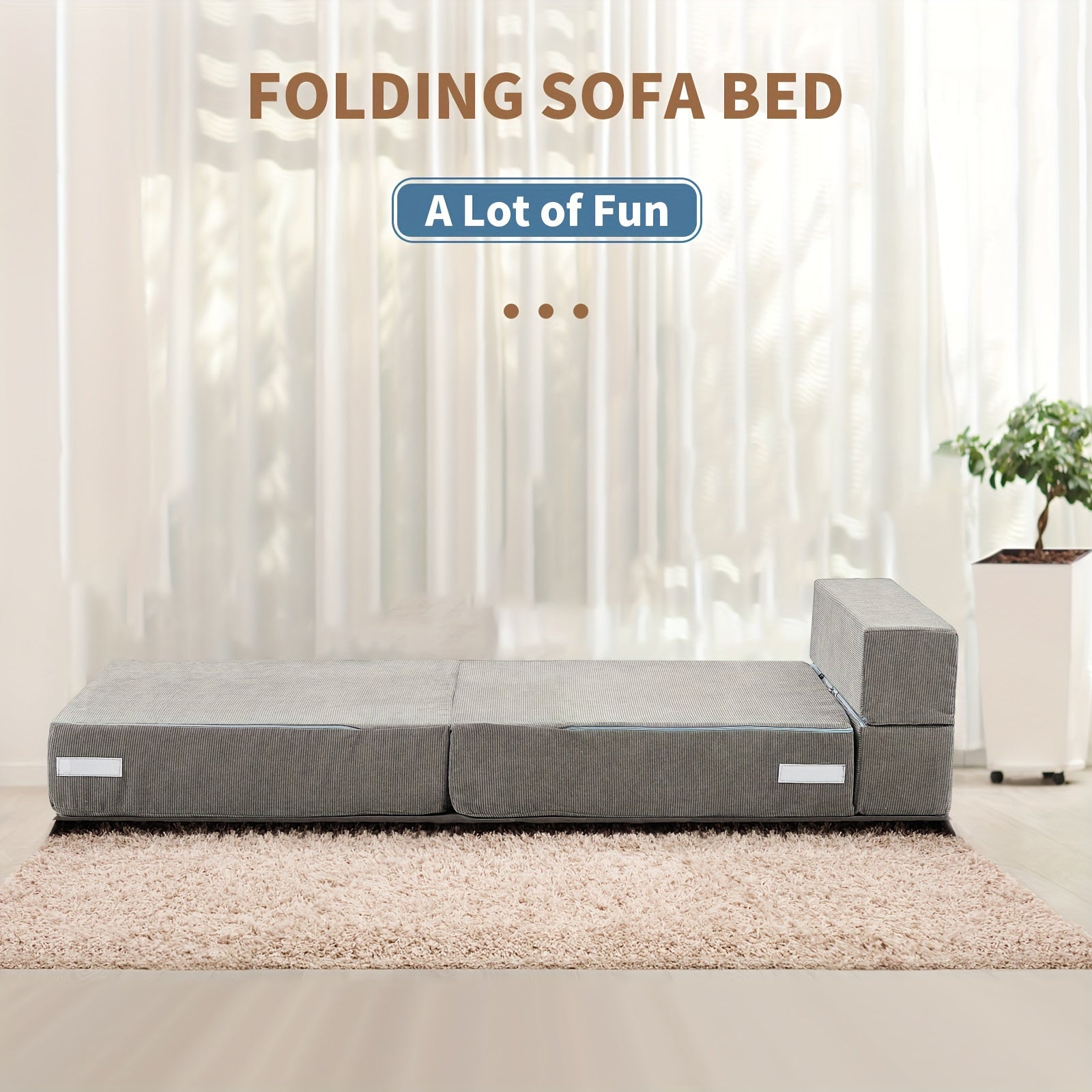 Portable Folding Mattress Sofa Bed, Convertible Chair Floor Couch