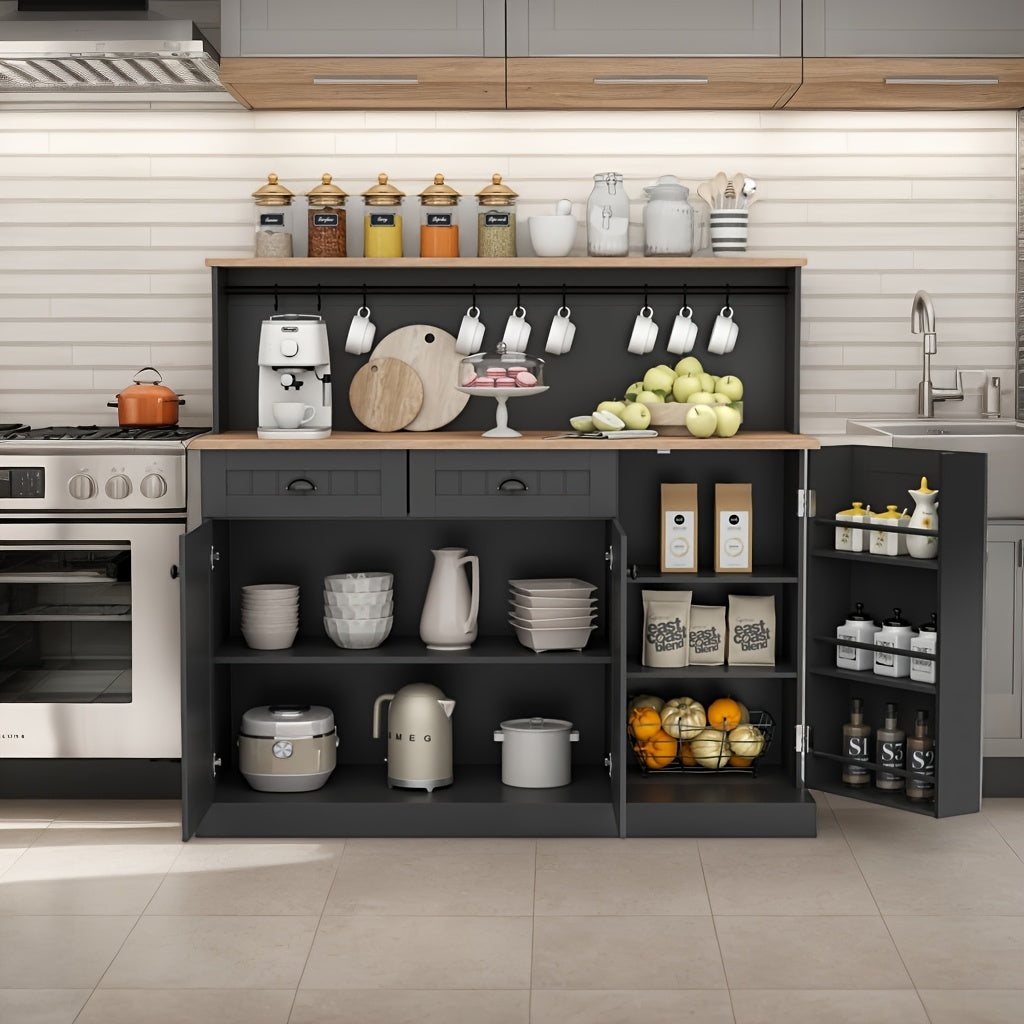 Kitchen Buffet Cabinet with Hutch