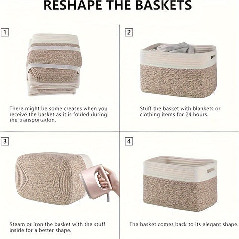 4 Packs Storage Baskets For Organizing,