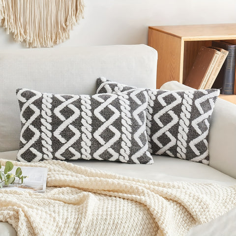 1pc Soft Plush Throw Pillow Cover