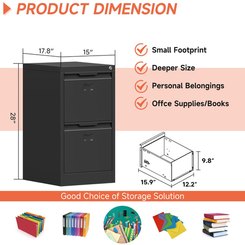 Steel File Cabinet with Lock