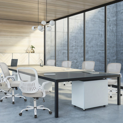 OLIXIS Ergonomic Office Desk Computer Chair, High Back Comfy Swivel Home Gaming Mesh Chairs with Wheels, Adjustable Headrest, Comfortable Lumbar Support, Flip-up Arms, 144° Tilt for Study