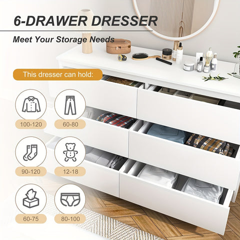 6 Drawer Storage Chest, Large Capacity
