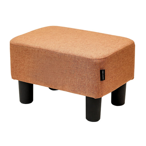 1pc Canvas Rectangular Ottoman Footstool