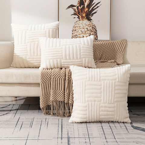 1pc Bohemian Snowflake Velvet Throw Pillow Cover