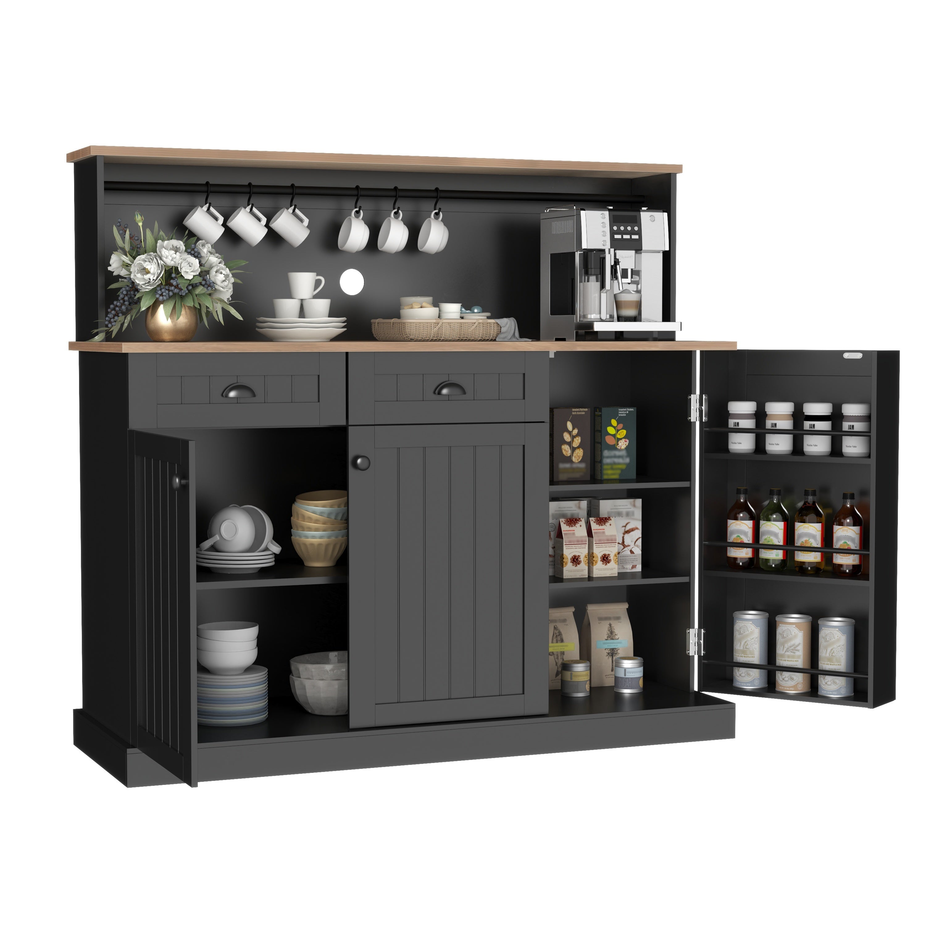 Sideboard Buffet Cabinet with 2 Drawers,