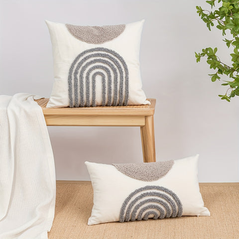 1pc, Geometric Semicircular Throw Pillow Covers