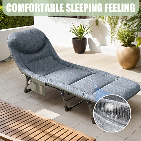 6-Position Folding Sleeping Bed, Comfortable Pillow & Mattress