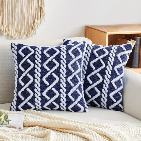 1pc Soft Plush Throw Pillow Cover