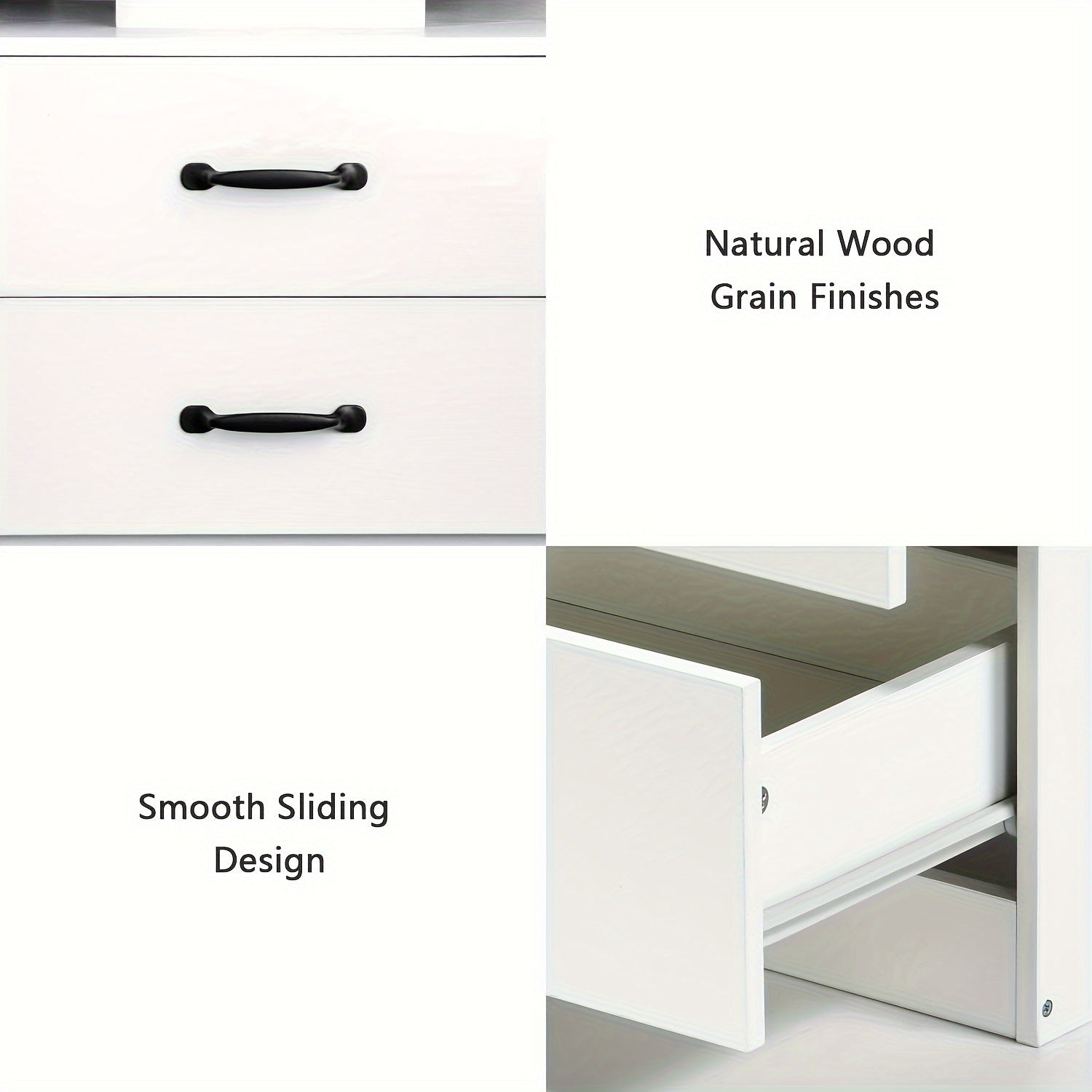 LED Nightstand with Charging Station