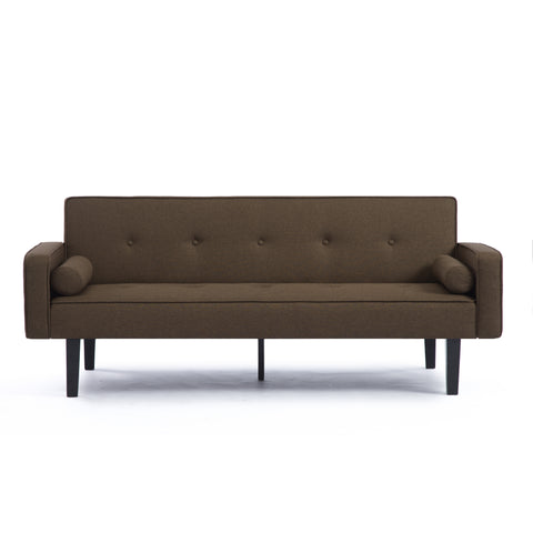 1pc Convertible Sofa Bed With Armrests