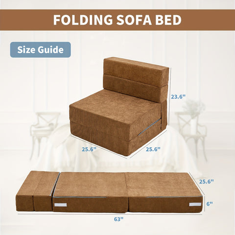 Portable Folding Mattress Sofa Bed, Convertible Chair Floor Couch