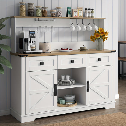 Kitchen Buffet Cabinet with Hutch