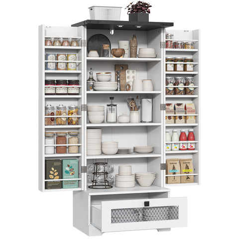 Kitchen Pantry Cabinet With Drawer