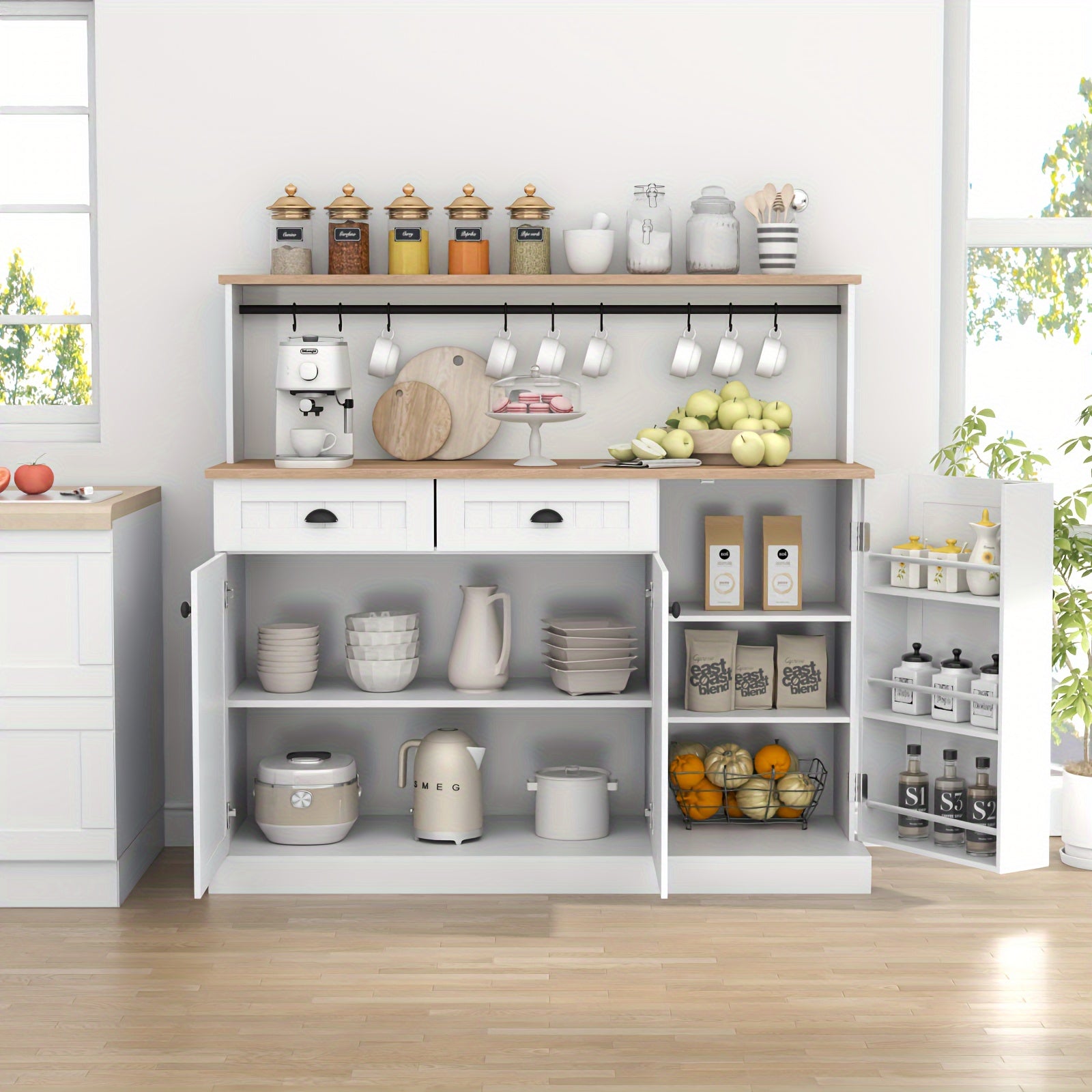 Sideboard Buffet Cabinet with 2 Drawers,