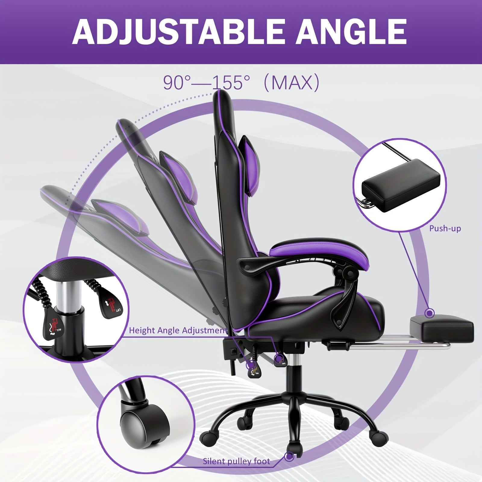 Gaming Chair Office Chair with Massage Lumbar Support