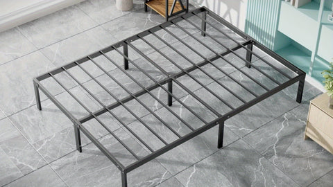 Bed Frame Metal Mattress Foundation with Steel Slat Suppor