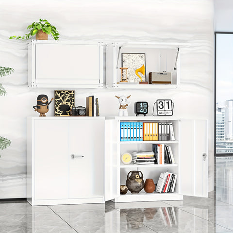 36" Metal Lockable Storage Cabinet With Lock