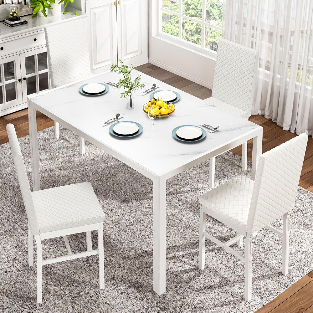 Modern Luxurious Style 5pcss Dining Room Table Set