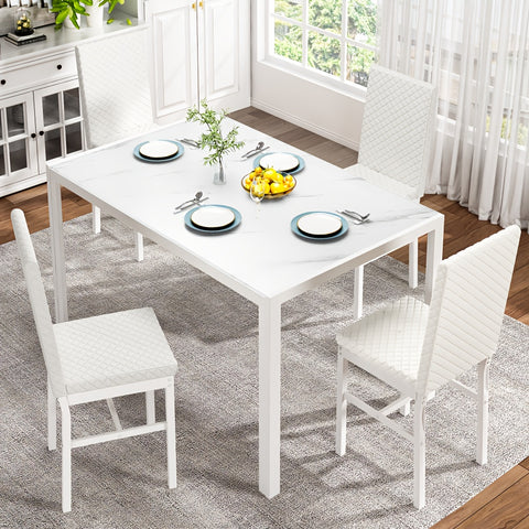 Modern Luxurious Style 5pcss Dining Room Table Set