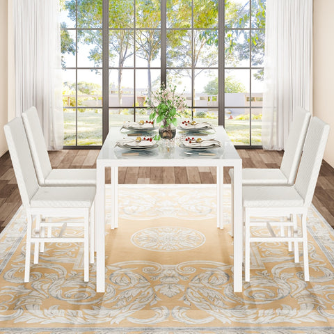 Modern Luxurious Style 5pcss Dining Room Table Set