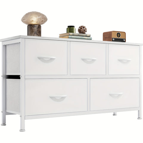 Dresser For Bedroom With 5 Fabric Drawers