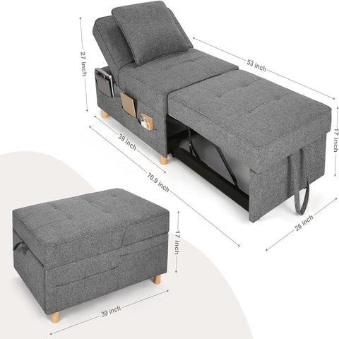 3-in-1 Sofa Bed Chair