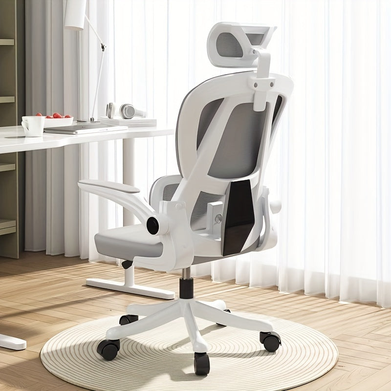 High Back Mesh XUEGW Ergonomic Office Chair - Adjustable Lumbar Support Computer Chair with Flip-up Arms for Work, Study, Gaming