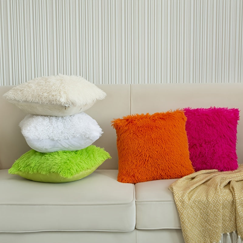 Pack Of 1 Luxury Faux Fur Throw Pillow Cover