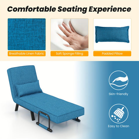 Bed Armchair Lounge Couch W/ Pillow