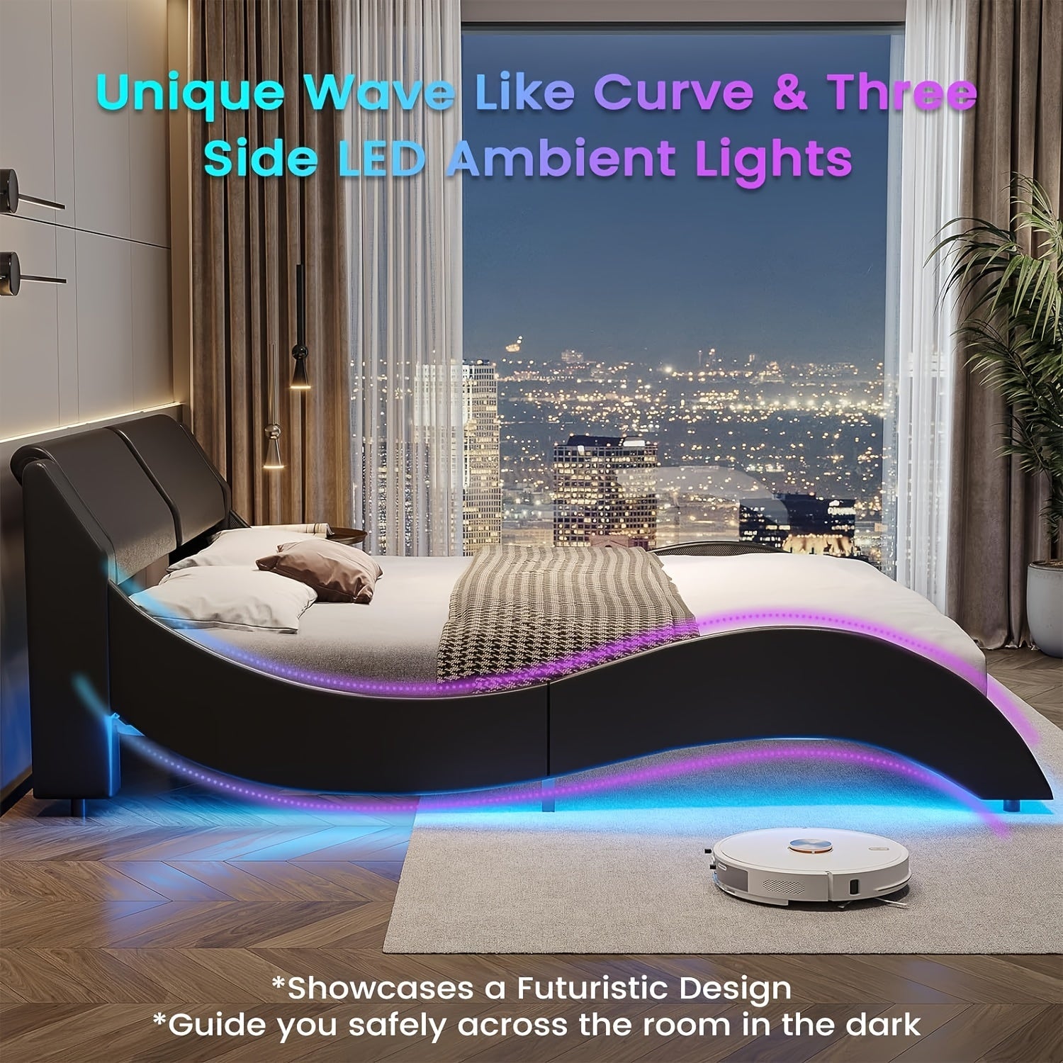 LED Bed Frame Queen Size
